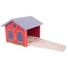 Hangar dublu pentru locomotive -New edition, BIGJIGS Toys, BJT160, 691621641606