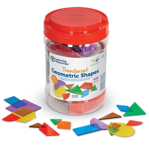 Forme geometrice transparente (408 piese), Learning Resources, LER1766, 765023817669 - imagine 6