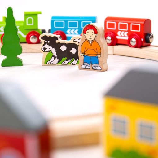 Primul meu tren - set, BIGJIGS Toys, BJT010, 691621090107 - imagine 2
