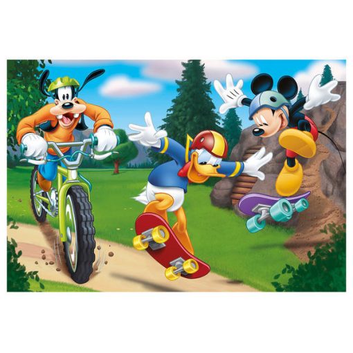 Puzzle 2 in 1 - Mickey campionul (2 x 77 piese), Dino, 386129, 8590878386129 - imagine 2