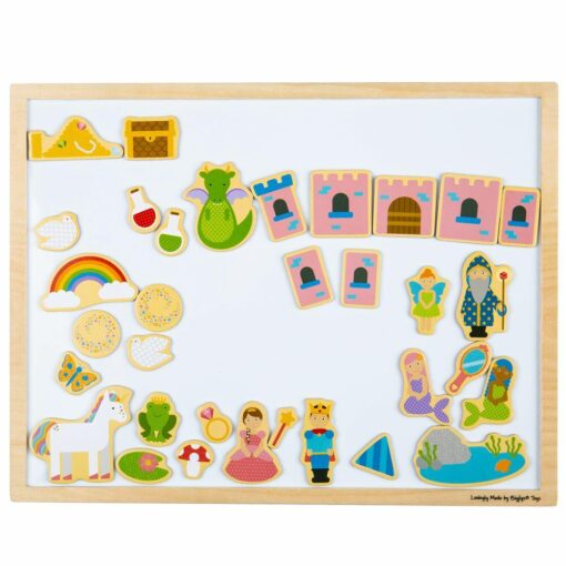 Tabla magnetica cu rama din lemn, BIGJIGS Toys, BJE0141, 691621691410 - imagine 3