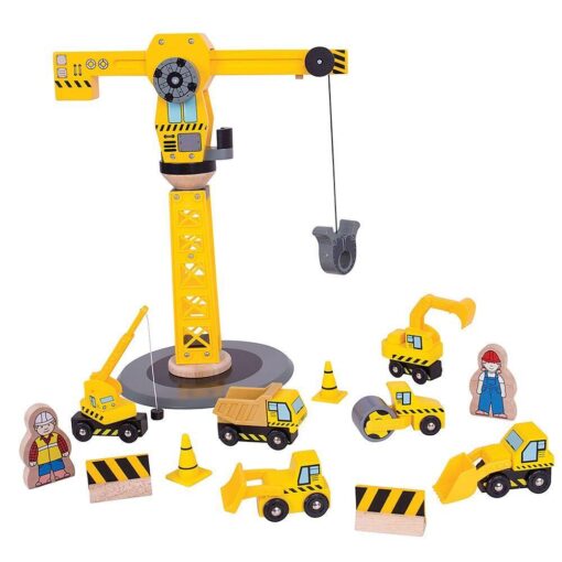 Set constructie - Macara, BIGJIGS Toys, BJT200, 691621092002