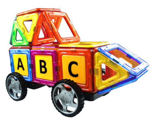 Set de constructie magnetic - 66 piese, MAGPLAYER, MPA-66, 6940482200335 - imagine 2