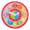 Ceas colorat din lemn, BIGJIGS Toys, BJ906, 691621199060