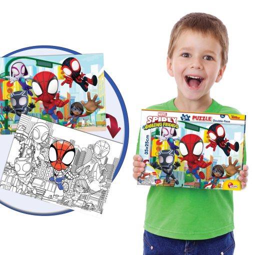 Puzzle de colorat - Paienjenelul Marvel ?i prietenii lui uimitori (24 de piese), LISCIANI, L99603, 8008324099603 - imagine 4