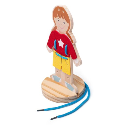 Joc de snuruit - Imbraca fetita, BIGJIGS Toys, BJ807, 691621728079 - imagine 5
