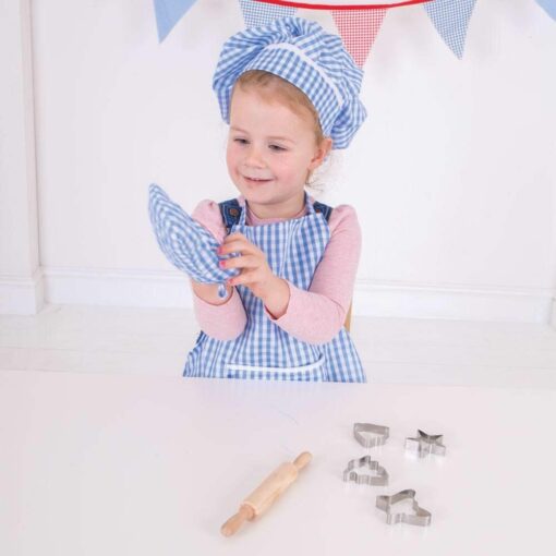 Set sortulet si accesorii - Albastru, BIGJIGS Toys, BJ610, 691621246108 - imagine 2