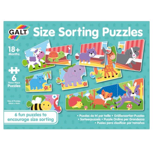 Set 6 puzzle - Animalute jucause (3 piese), Galt, 1005278, 5011979591678