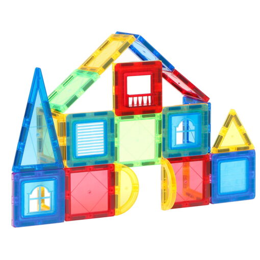 Set de constructie magnetic 3D - 60 piese, MAGPLAYER, MPL2-60, 6940482201639 - imagine 2