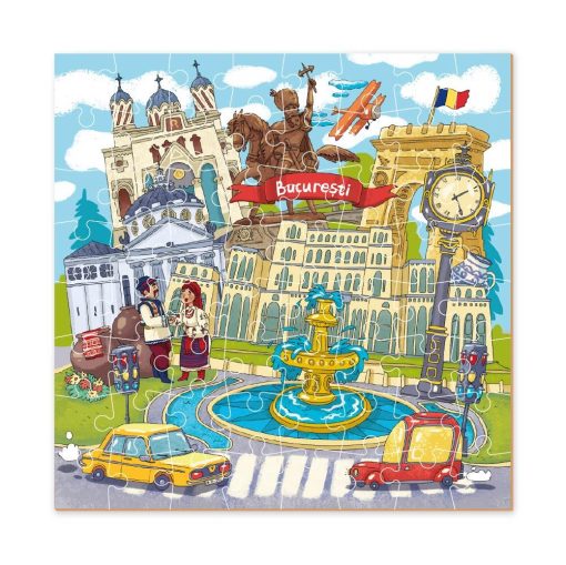 Puzzle - Bucuresti (64 piese), EDU CLASS, EDU003, 4820198241667 - imagine 3