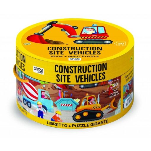 Puzzle (30 piese) cu carte - Vehicule, Sassi, 978-88-303-0153-5, 9788830301535