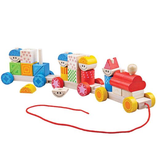 Trenuletul colorat cu forme, BIGJIGS Toys, BB037, 691621210376