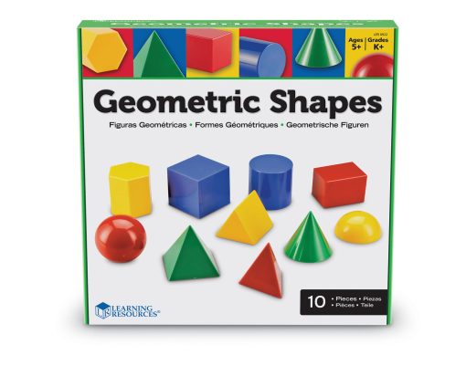 Corpuri geometrice din plastic - 10 piese, Learning Resources, LER0922, 765023809220 - imagine 2