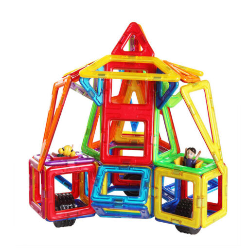 Joc de constructie magnetic - 112 piese, MAGPLAYER, MPB-112, 6940482200458 - imagine 2