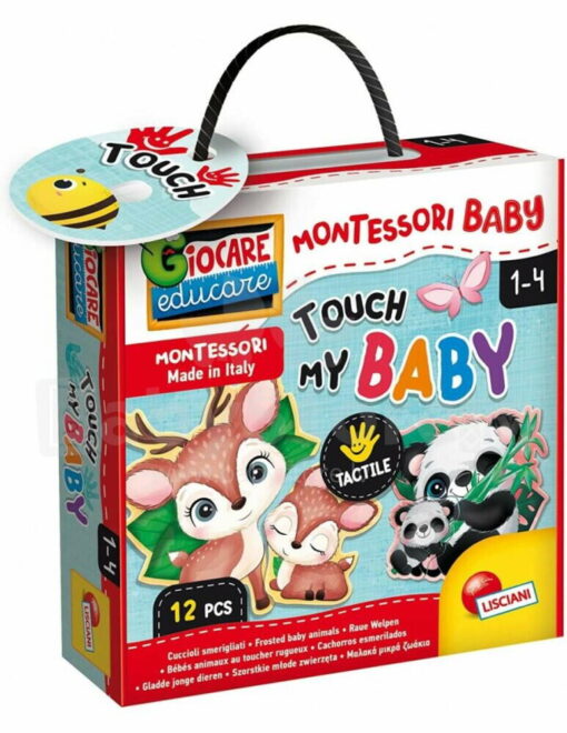 Joc tactil Montessori - Mama si puiul, LISCIANI, L92673, 8008324092673
