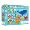 Set 4 puzzle-uri  - Oceanul vesel (2,3,4,5 piese), Galt, 1005452, 5011979623454