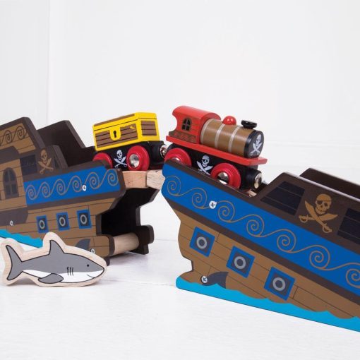 Trenuletul piratilor, BIGJIGS Toys, BJT473, 691621094730 - imagine 5