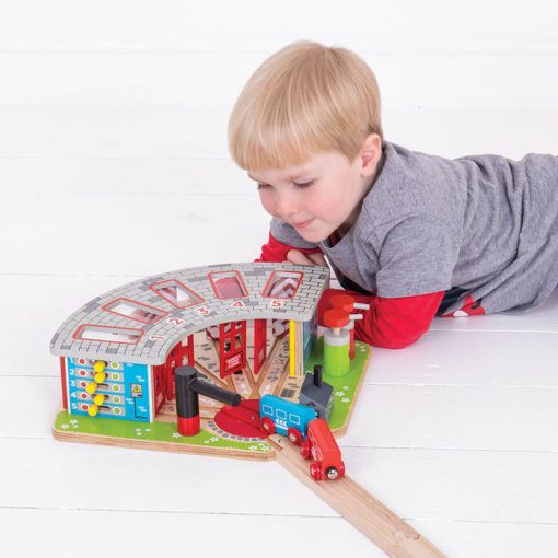 Depou din lemn, BIGJIGS Toys, BJT192, 691621091920 - imagine 2