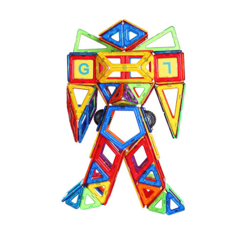 Joc de constructie magnetic - 208 piese, MAGPLAYER, MPB-208, 6940482200465 - imagine 3
