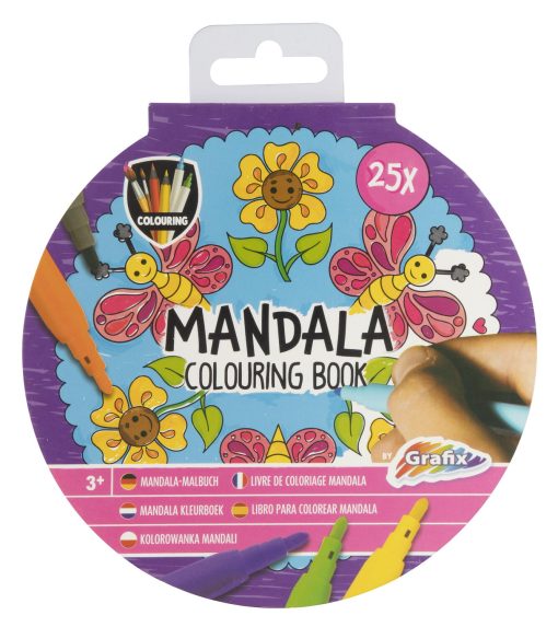 Carte de colorat - Mandale (mov), Grafix, 150080, 8715427092348