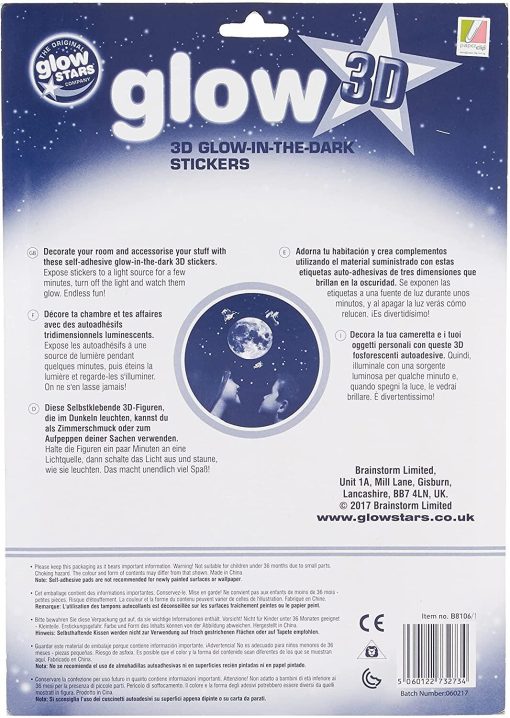 Abtibilduri 3D reflectorizante - Luna, Brainstorm, B8106, 5060122732734 - imagine 2