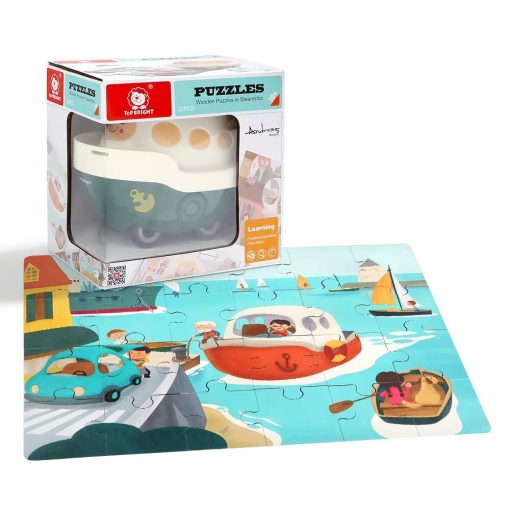 Puzzle din lemn - Vaporas, Topbright, 130912, 6971325131356 - imagine 2