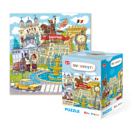 Puzzle - Bucuresti (64 piese), EDU CLASS, EDU003, 4820198241667