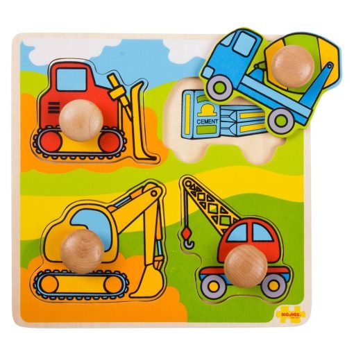 Primul meu puzzle - Santierul de constructii, BIGJIGS Toys, BJ518, 691621195185