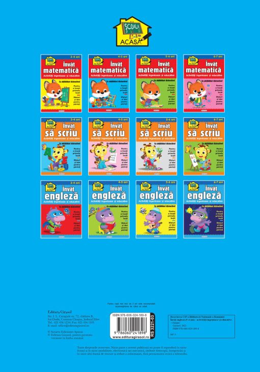 Scoala acasa - Invat engleza 5-6 ani, GIRASOL, 978-606-024-189-8, 9786060241898 - imagine 2