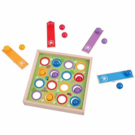Joc de indemanare - Bilute saltarete, BIGJIGS Toys, BJ557, 691621195574