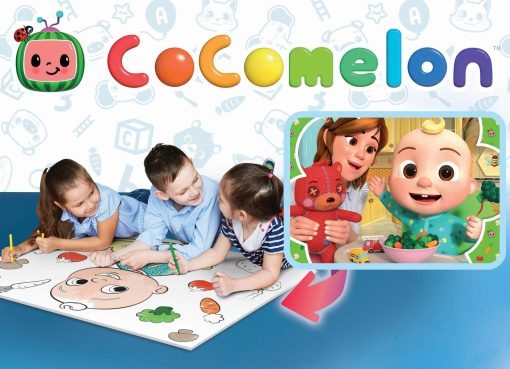 Puzzle de colorat maxi - Cocomelon la masa (60 piese), LISCIANI, L91072, 8008324091072 - imagine 3