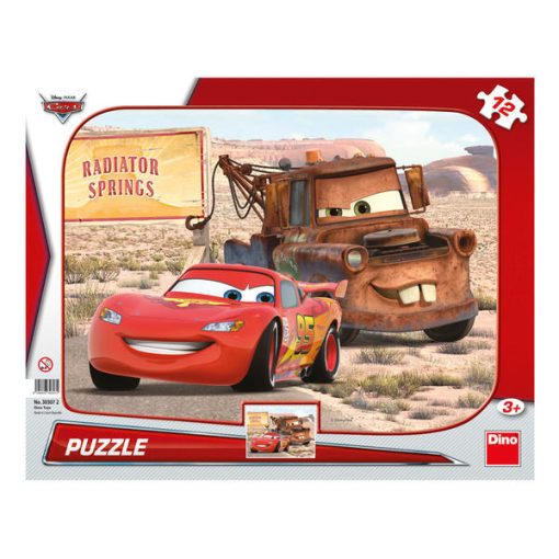 Puzzle - Peripetii cu Lightning McQueen (12 piese), Dino, 303072, 8590878303072