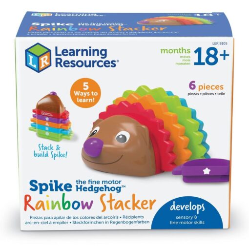 Piramida curcubeu - Ariciul Spike, Learning Resources, LER9105, 765023891058 - imagine 9