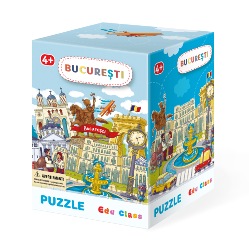 Puzzle - Bucuresti (64 piese), EDU CLASS, EDU003, 4820198241667 - imagine 2