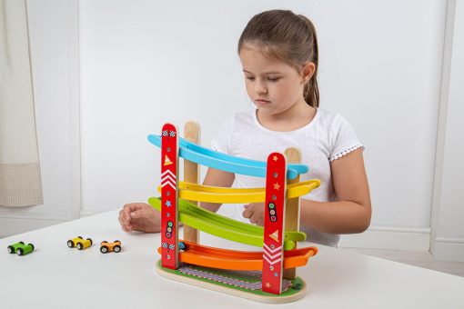 Rampa etajata - Cursa masinutelor, BIGJIGS Toys, BJ173, 691621721735 - imagine 8