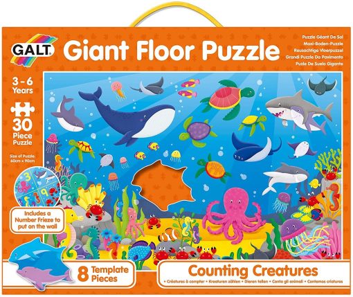 Puzzle Podea: Numaram animalute marine (30 piese), Galt, 1005371, 5011979608475 - imagine 3