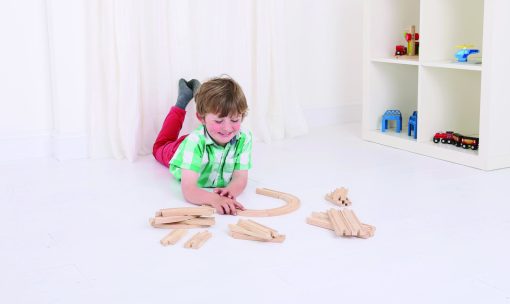 Set sine drepte si curbe (24 piese), BIGJIGS Toys, BJT057, 691621090572 - imagine 3