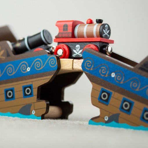 Trenuletul piratilor, BIGJIGS Toys, BJT473, 691621094730 - imagine 4