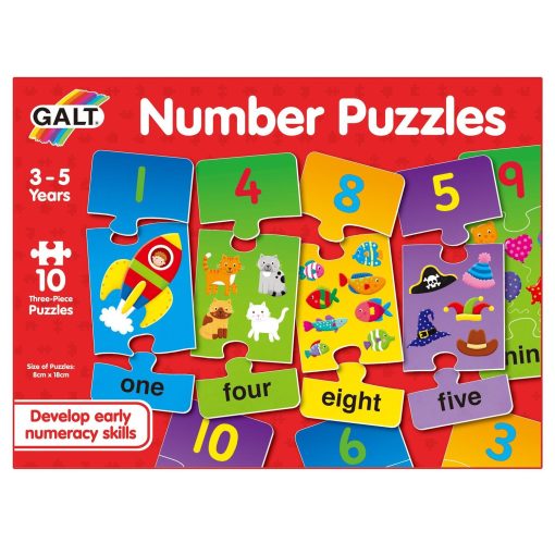 Puzzle cu numere (3 piese), Galt, 1105050, 5011979526595