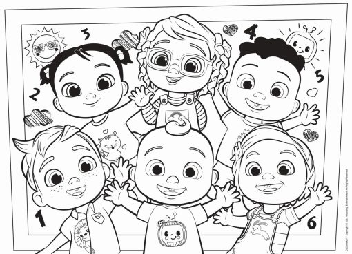 Puzzle de colorat maxi - Invatam cu Cocomelon (24 piese), LISCIANI, L90990, 8008324090990 - imagine 3