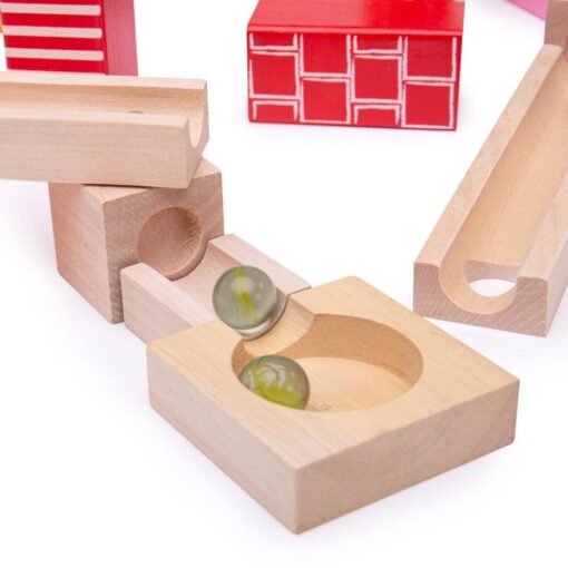 Marble Run din lemn, BIGJIGS Toys, BJ786, 691621517864 - imagine 5