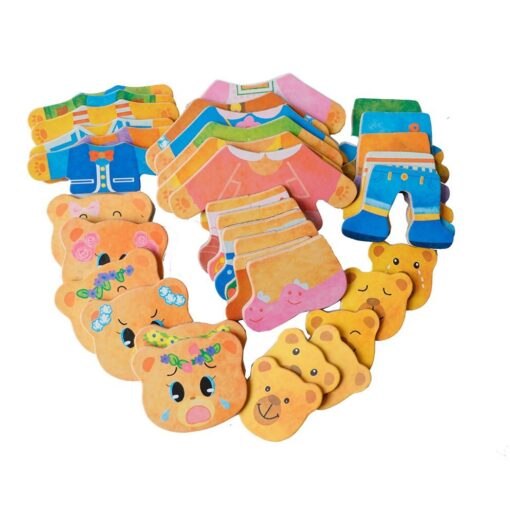 Set magnetic - Imbraca ursuletii (36 piese), MAGPLAYER, MPD-36, 6940482204548 - imagine 2
