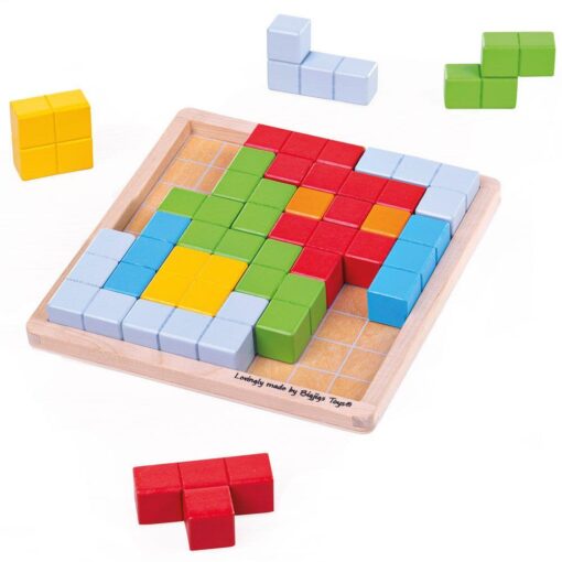Joc de logica - Puzzle colorat, BIGJIGS Toys, 33019, 691621810194