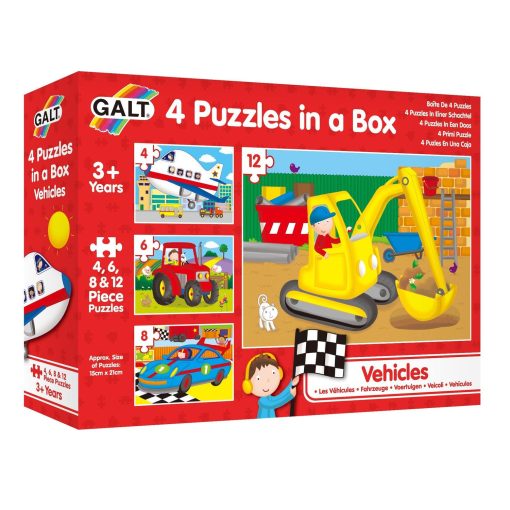Set 4 puzzle-uri Vehicule (4, 6, 8, 12 piese), Galt, 1004009, 5011979554659 - imagine 5
