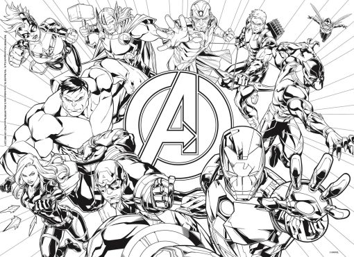 Puzzle de colorat -  Avengers (60 de piese), LISCIANI, L99658, 8008324099658 - imagine 3