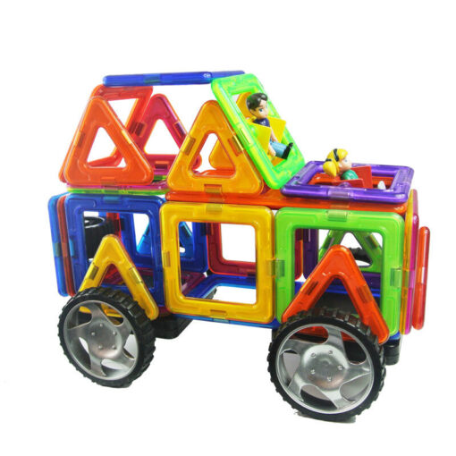 Joc de constructie magnetic - 40 piese, MAGPLAYER, MPB-40, 6940482200410 - imagine 3