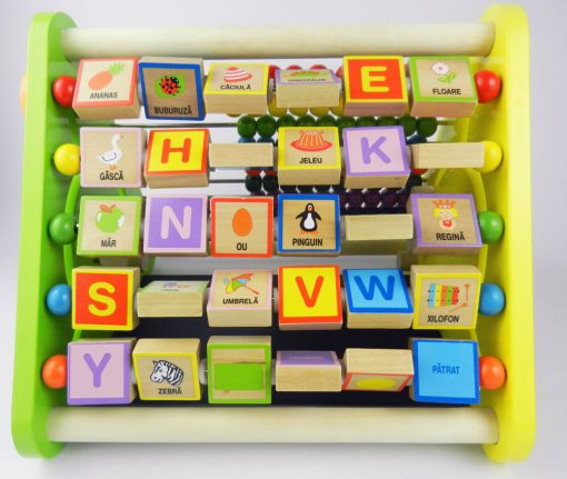 Centru de activitati - litere si imagini in romana, BIGJIGS Toys, OEM022, 691621460221 - imagine 3