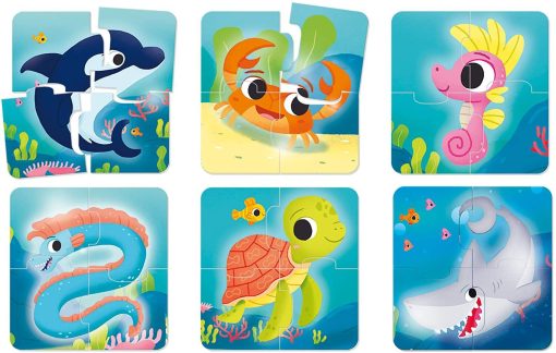 Puzzle - Animalute din mare, LISCIANI, L80069, 8008324080069 - imagine 2