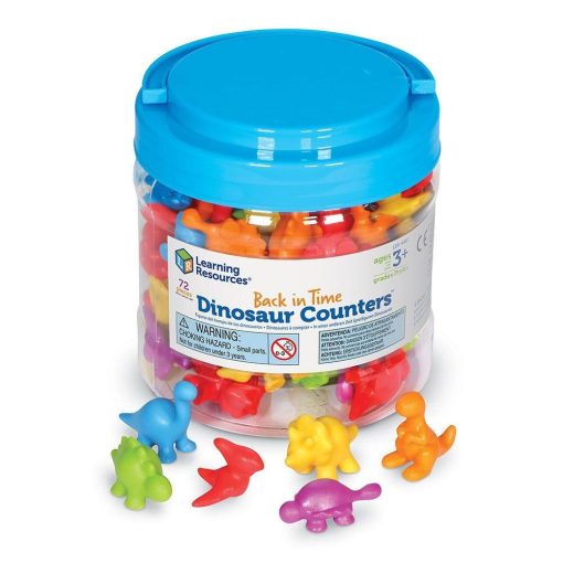 Set pentru sortat si numarat - Dinozauri jucausi (72 piese), Learning Resources, LER4481, 765023044812 - imagine 2