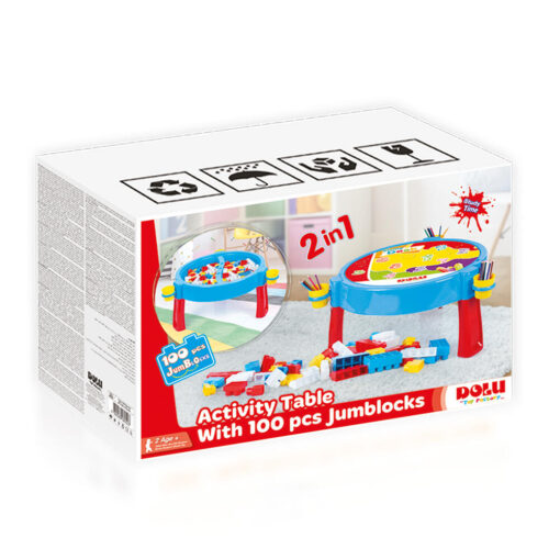 Masuta de activitati cu 100 cuburi de construit, DOLU, D3072, 8690089030726 - imagine 2